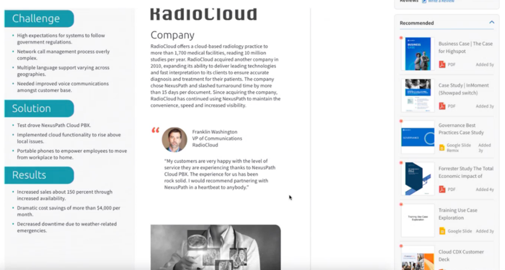 Radio cloud webpage