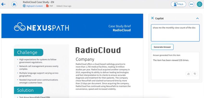 Radio Cloud web page